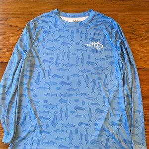 Reel Life Blue Long Sleeve Men's Tee